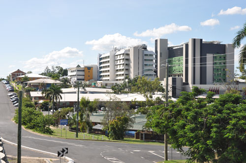 View of Rockhampton Hospital from Quarry Street 19 March 2016