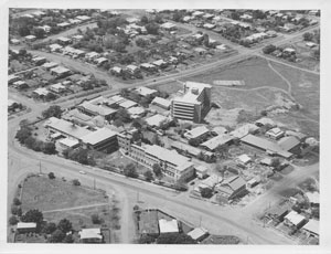 Aerial view of Rockhampton Hospital 1954