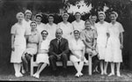 Dr Frank Wooster, Matron Sarah Costello & Staff at Tannachy 1939