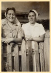 Nurses Jill Crossan and Mercie Whellan at Tannachy Hospital ca. 1940 