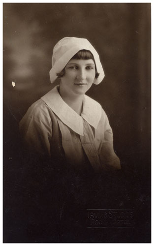 Nurse's photograph on postcard ca.1925