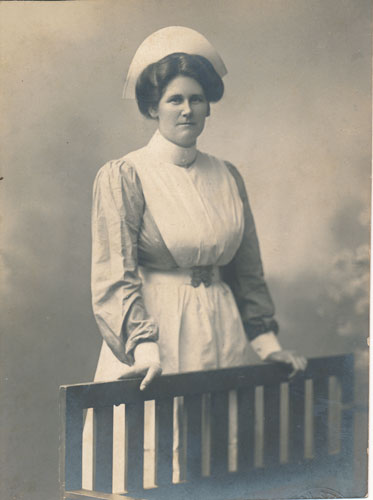 Miss Marianne Dowling in her nurse’s uniform ca. 1911