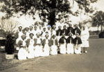 Matron Sarah Maud Green with nurses at Rockhampton Hospital ca. 1940