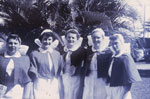 Group of nurses in uniform Rockhampton Hospital ca. 1957