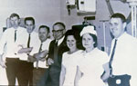 Dr Jack Gillogly with Rockhampton Hospital X-Ray staff 1969