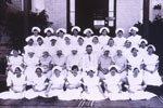 Student nurses with the Medical Superintendent and Matron at Rockhampton Hospital in 1926.