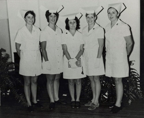 Graduating nurses at the Rockhampton Hospital in 1972