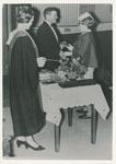 Matron E. M. O'Connor at Rockhampton Hospital graduation with Hon. Neville Hewitt MLA 30 Jul 1969.