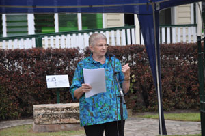 Lorraine Antonello opening a function to celebrate improvements at the Country Hospital Museum