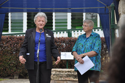 Cr Rose Swadling addresses guests at a function marking improvements at the Country Hospital Museum