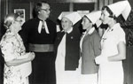 Dean John Baynton with Nurses at Florence Nightingale Memorial Service 1977