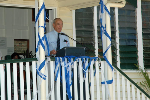 ACHHA Patron Dr Con Primmer addresses the official opening function for the Country Hospital Museum.