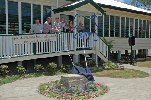 Unveiling of the relocated Port Curtis & Leichhardt District Hospital Foundation Stone