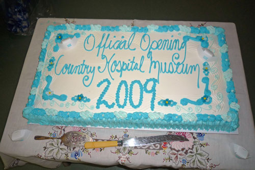 Celebration Cake for the Official Opening of the Country Hospital Museum, 21st November 2009