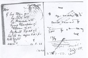 Examples of pharmacy scripts 1943 and 1950