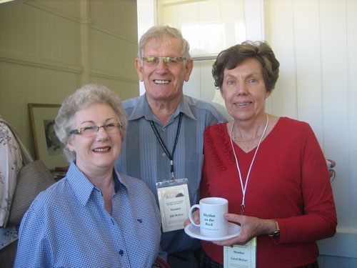 Jackie Geraghty and Bill and Carol McIver at a function to showcase the new Country Hospital Museum 