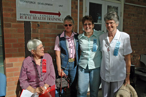 Yvonne Kelley with guests at the Commemorative Wake for the Rockhampton Hospital Nurses' Quarters